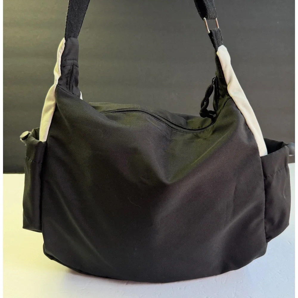 Binnilu Crossbody Bag Black White Utility Techwear Gorpcore Messenger Purse
